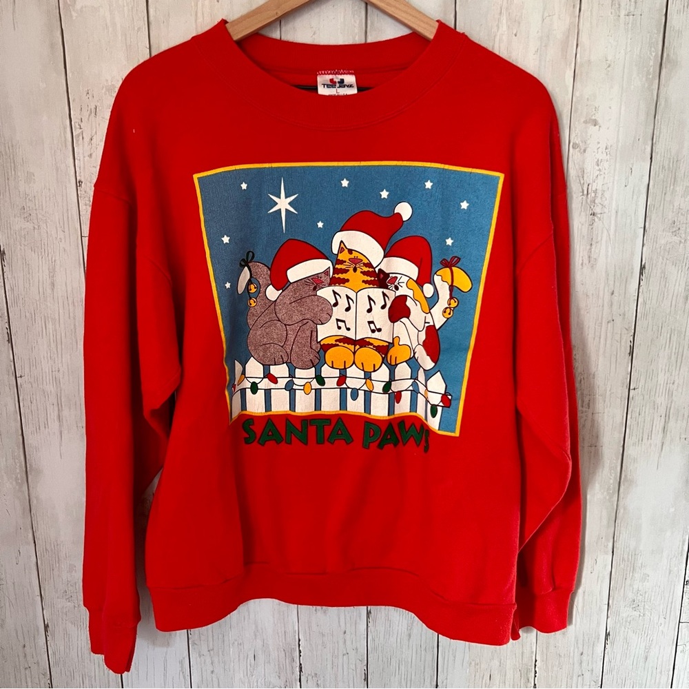 Vintage Santa Paws Ugly Christmas M5